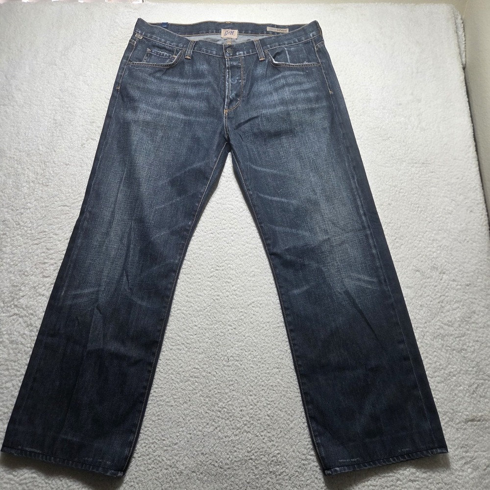 Citizens of Humanity Jeans Mens 38x30 Blue Evans Relaxed Fit Dark Faded Denim
